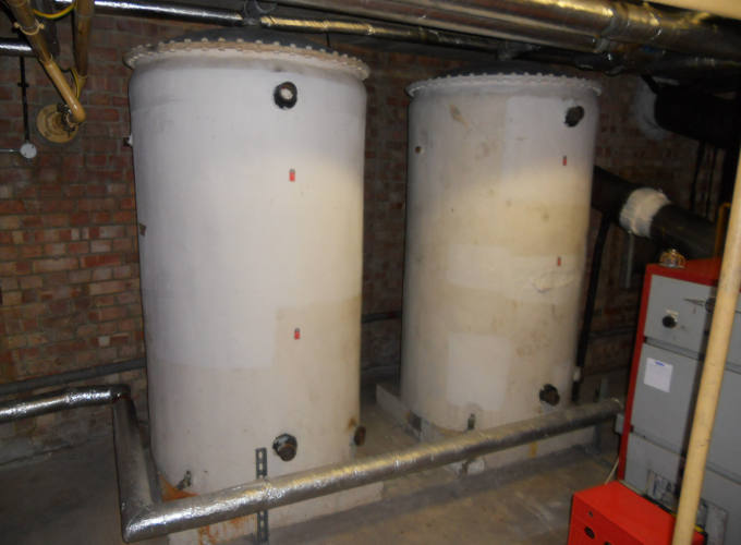 Hot water tank asbestos removal